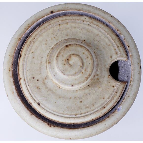 NICK JOERLING POTTERY Handmade Stoneware Honey Jar w/ Lid *Minor Flaw - Picture 6 of 12